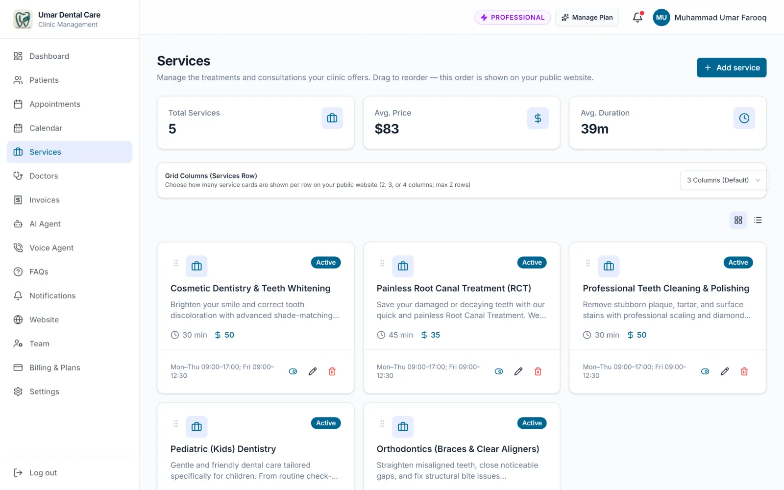 A7 Clinic AI: Services & prices