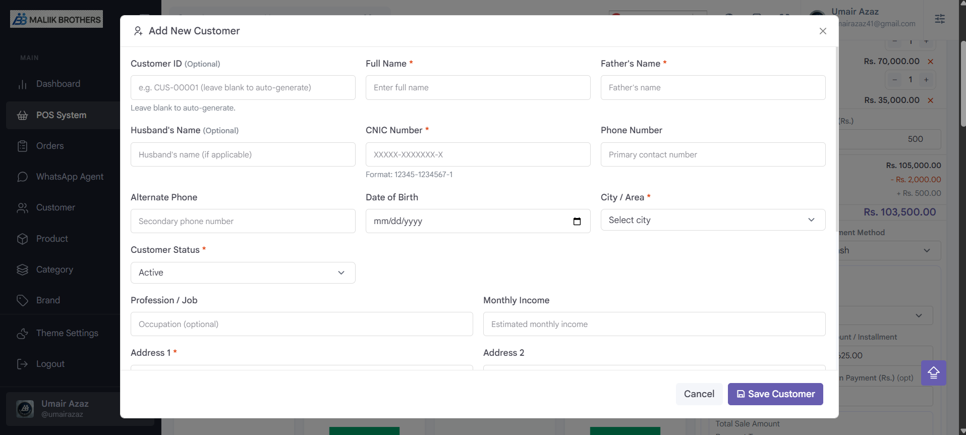 A7 InstalPay: Add new customer