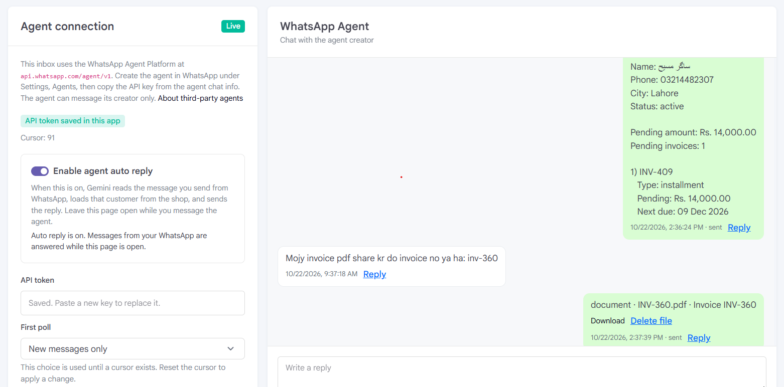 A7 InstalPay: Whatsapp AI agent